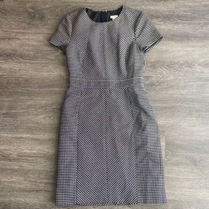 JCrew black and white body-con style dress